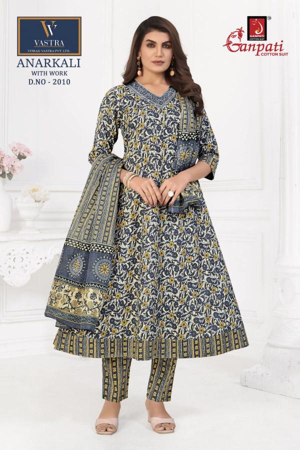 Ganpati Anarkali Vol 1 Readymade Cotton Printed Dress Collection